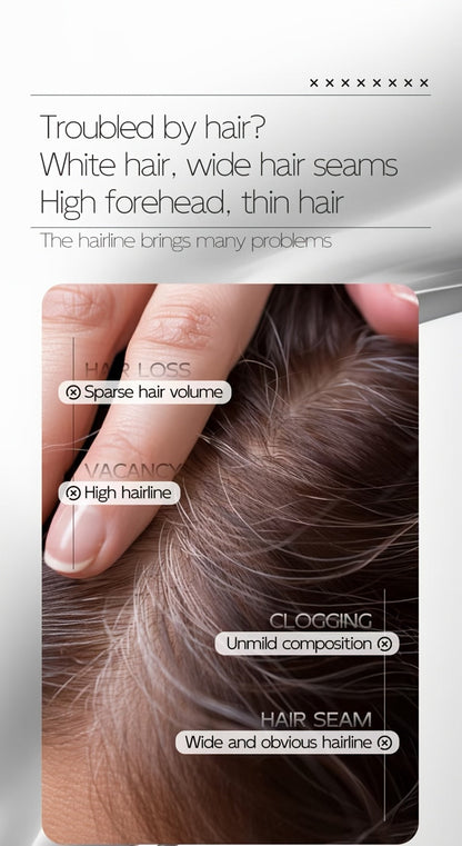 Root Touch-Up Hair Color Pen with Brush Applicator, Instant Gray & White Hair Coverage, Plant Squalane Nourishing Formula