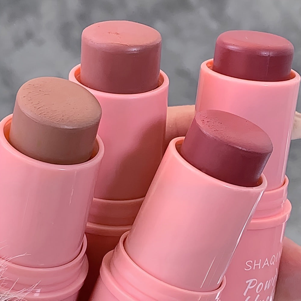 Cream Blush Stick Set 3-Piece, Blendable Cream-to-Powder Blusher, Matte & Shimmer Cheek Color, No-Brush Finger-Blend