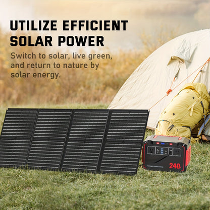 Portable Power Station 88.8Wh, 111Wh or 237Wh with AC, USB-C, USB-A, DC and Solar Panel Options