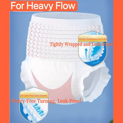 Disposable Incontinence Underwear for Seniors, High Absorbency Leak-Proof Pull-On Briefs, Ultra-Thin Breathable Cotton for Men & Women