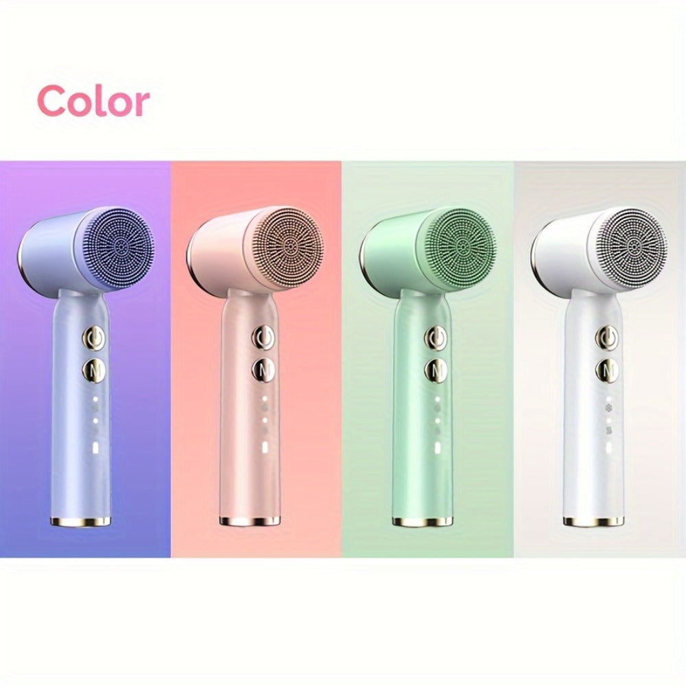 EMS Microcurrent Face Massager Device V-Face Lifting Double Chin Reducer Neck Rejuvenation 6-in-1 Brush Heads for Home or Salon Spa Use