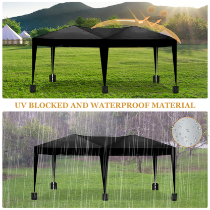 Party Tent 10x20ft 6 Sidewalls Commercial Canopy for Garden, Patio and Yard Use, with the Listed Configuration