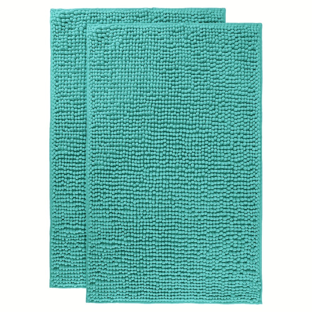 Chenille Bath Rug Extra Thick Bathroom Mat, Multiple Sizes & Colors for Entryways, Bedrooms and Living Spaces