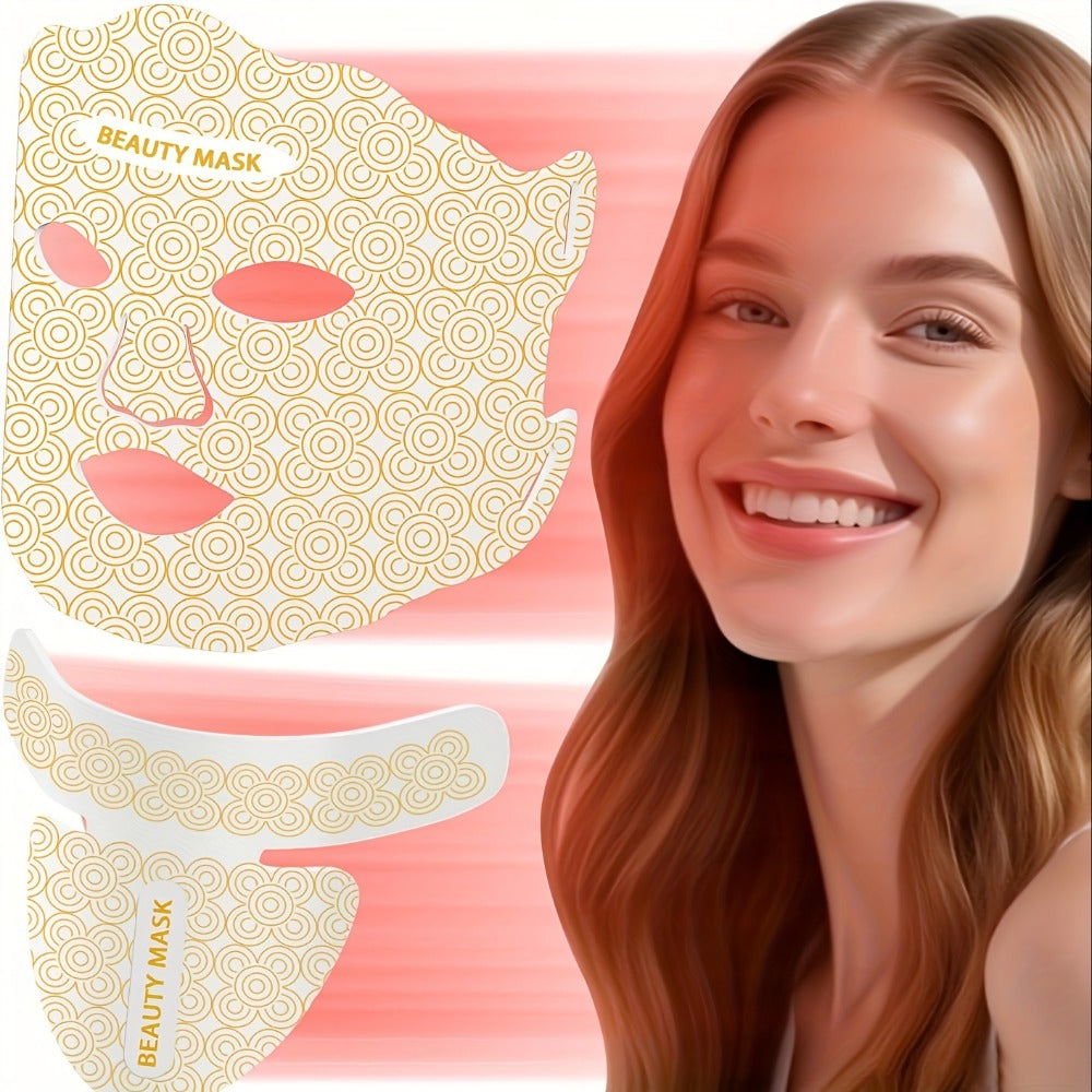 Red Light Therapy Face Mask, 7-in-1 LED Device for Face, Neck & Chest, 95 Beads 650nm & 850nm Dual Wavelength