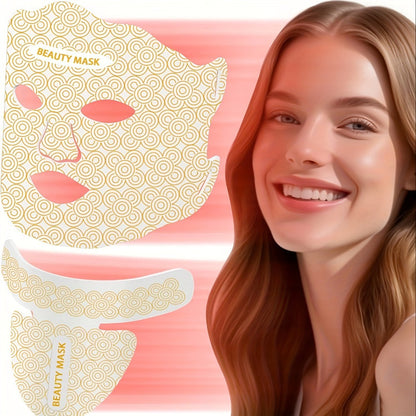 Red Light Therapy Face Mask, 7-in-1 LED Device for Face, Neck & Chest, 95 Beads 650nm & 850nm Dual Wavelength