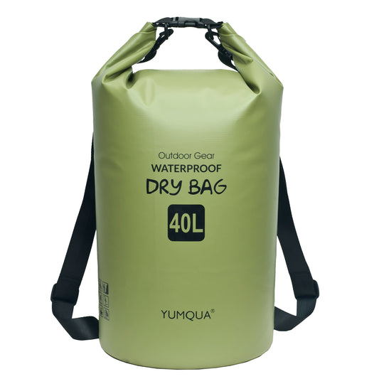 Waterproof Dry Bag Backpack 40L Roll Top Lock Closure PVC Floating Storage Bag for Kayaking Boating Swimming Hiking Camping Fishing Black