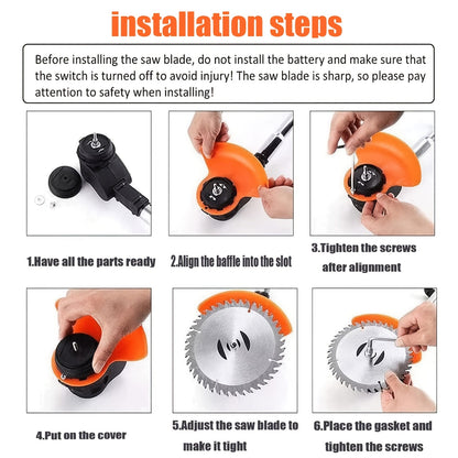 Cordless Electric Weed Wacker, Handheld Lawn Trimmer Garden Yard for Garden, Patio and Yard Use