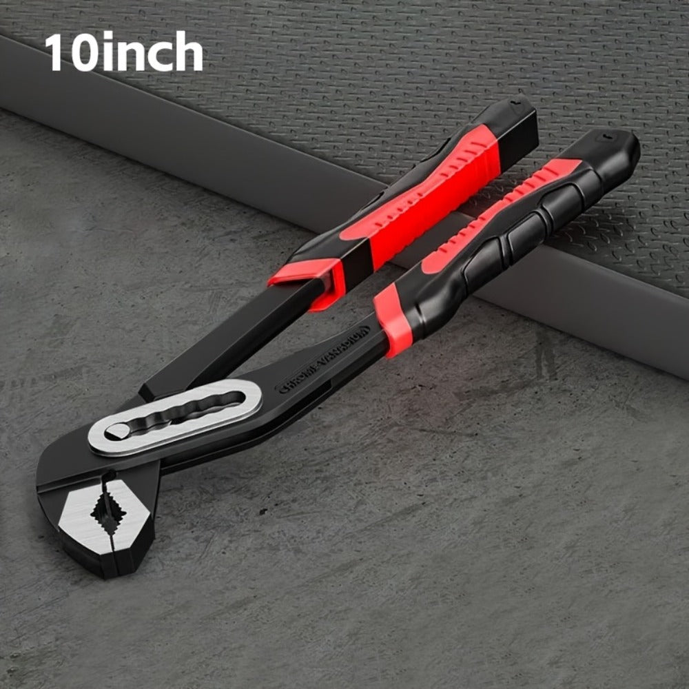 Water Pump Pliers Adjustable Heavy Duty Wrench 8" 10" 12" – Large Opening Quick Adjust, Multi-Grip Channel Lock Tool for Pipeline, Plumbing