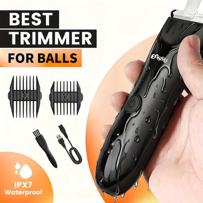 Electric Body Hair Trimmer for Men and Women with Replaceable Ceramic Blade in Blue or Black