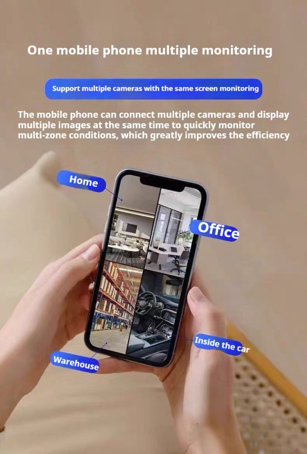 Security Camera Mini 1080P Pan-Tilt Model with Dual-Band WiFi, Infrared Night Vision and Optional 32GB Card Bundles