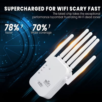 AX1200 WiFi 6 Mesh Extender 15888 Sq Ft Coverage, 135+ Devices, OFDMA, Gigabit Ethernet Port, Alexa Compatible, CISA Certified
