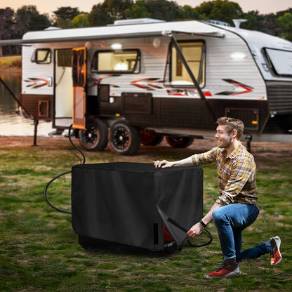 Generator Cover, Oxford Cloth Portable Generator Protector with Elastic Drawstring, UV & Rain Protection