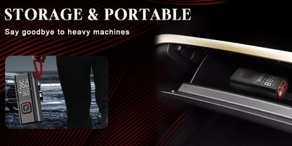 Portable Tire Inflator Air Compressor - 160 PSI 20000mAh Cordless Tire Pump 4X Faster with LED Light for Car