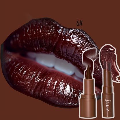 Metallic Lipstick & Lip Liner Pen Set for Women, 3D Full Lip Shape High-Shine Glossy Finish, Smudge-Proof All-Day Wear