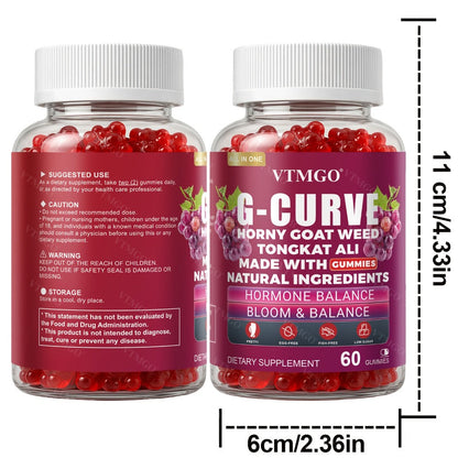 Women's Curve Enhancement Gummies with Maca Root Saw Palmetto Tribulus Terrestris L-Arginine