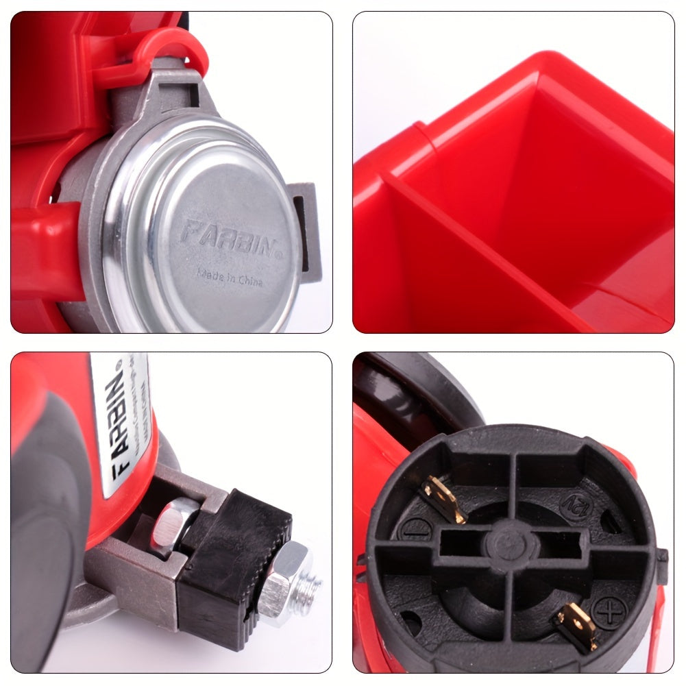 Snail Air Horn Kit Super Loud 12V 24V for Truck Car Motorcycle with Copper Compressor Relay Harness & Button Universal Fit