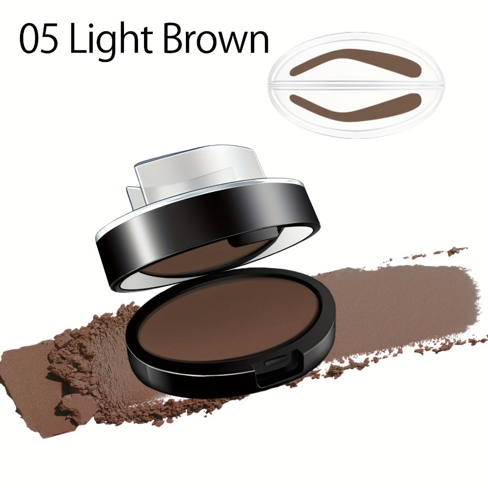Waterproof Eyebrow Stamp Powder Kit Natural Arched Brow Shaping Long-Lasting Makeup for Women – Beginner Friendly Works on Dry & Oily Skin