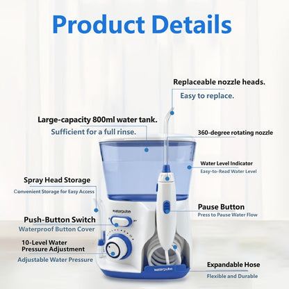 Cordless Water Flosser Electric Oral Irrigator Portable Rechargeable Dental Cleaner – Teeth Cleaning Water