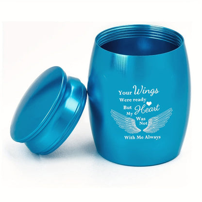 Mini Keepsake Urns for Human Ashes 4pcs, Small Metal Memorial Urn Set for Pet Ashes 1.57 Inch 4 Colors Remembrance Gift