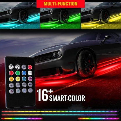 Car LED Atmosphere Light Panels APP & Wireless Control – External Decorative 2-Piece Set Multiple for Home, Desk and Accent Lighting