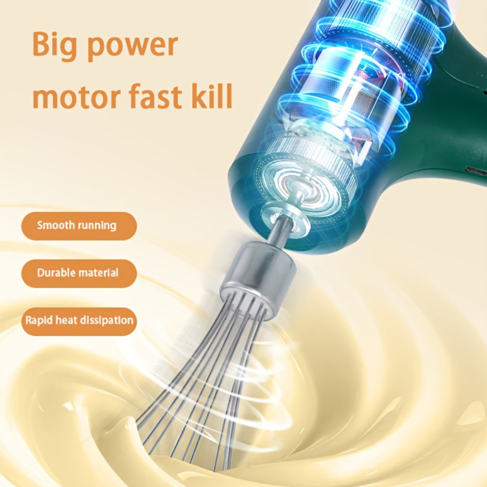 Cordless Electric Egg Beater & Cream Whipper - Handheld Stand-Up Portable Mixer for Cake Baking, Ice Cream & Whipping