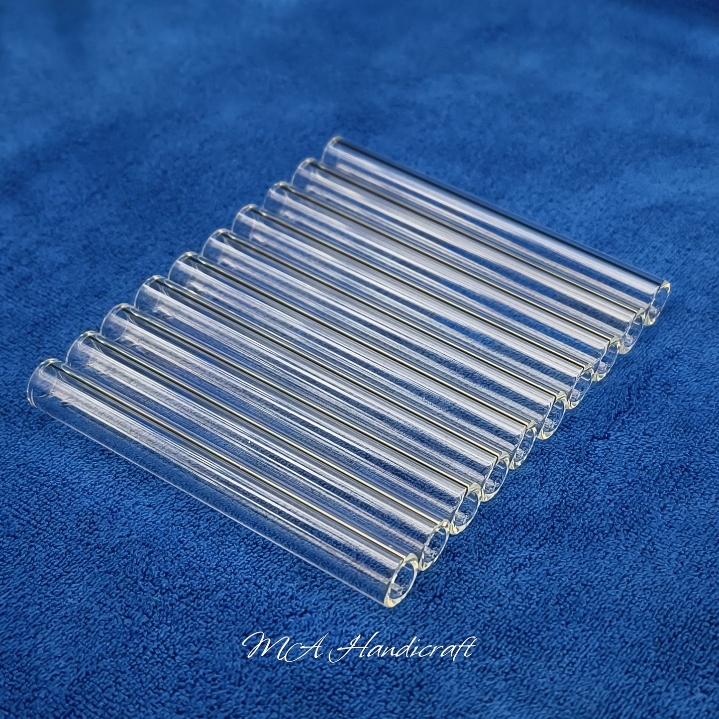 Borosilicate Glass Straws 10pcs Reusable Clear 12mm Wide, Heat Resistant 150°C for Entryways, Bedrooms and Living Spaces