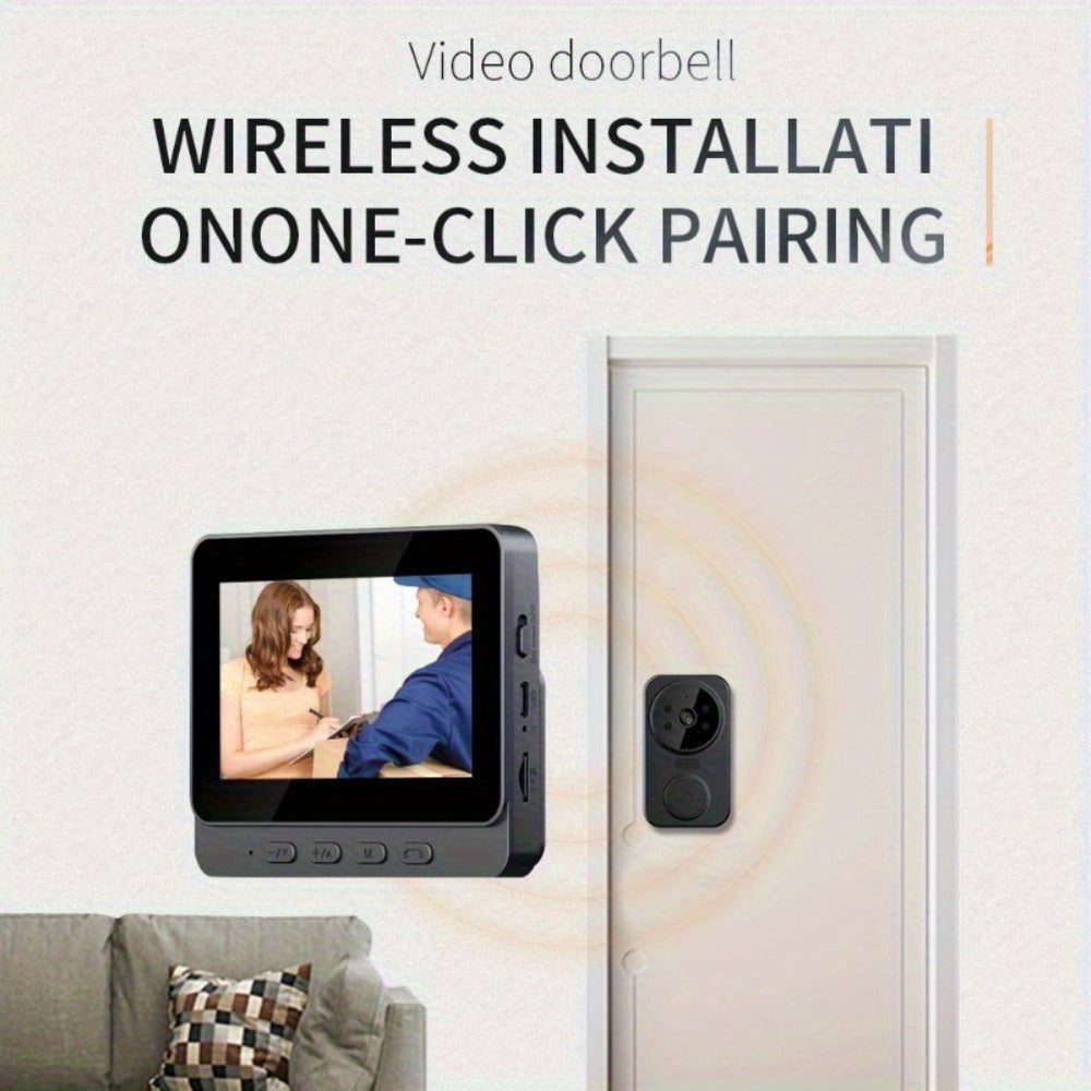 Wireless Video Doorbell Camera No WiFi No App Required 4.3-inch IPS Monitor 960P Night Vision for an Everyday Personal Care Routine