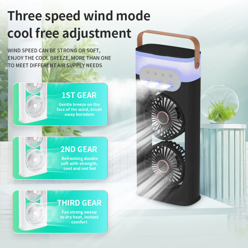 Portable Neck Fan Bladeless Wearable Personal Fan USB Rechargeable Hands-Free Cooling Air Conditioner