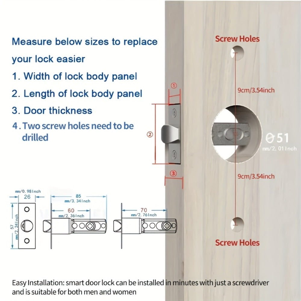 Smart Door Lock with Fingerprint Keypad Card App Access and Optional Camera Handle Models in Black