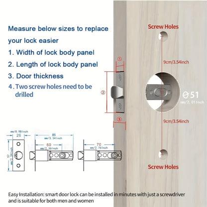 Smart Door Lock with Fingerprint Keypad Card App Access and Optional Camera Handle Models in Black