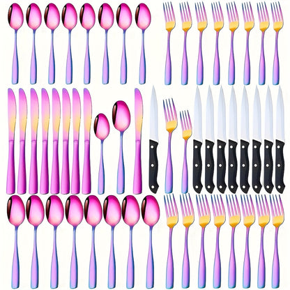 Stainless Steel Flatware Set, Mirror-Polished Cutlery Set for Home & Hotel, Gift Box Included, Silverware for Parties