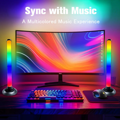 TV Backlight LED Strip 2 Pack RGB IC 16 Million Colors Music Sync App Control – 8 Dynamic Modes for Home, Desk and Accent Lighting