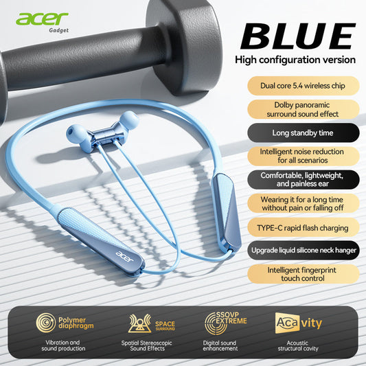 Acer Genuine HiFi TWS Earbuds Extra-Long Standby Deep Bass Low Latency Gaming Noise for Bedside Audio, Alarms and Room Entertainment