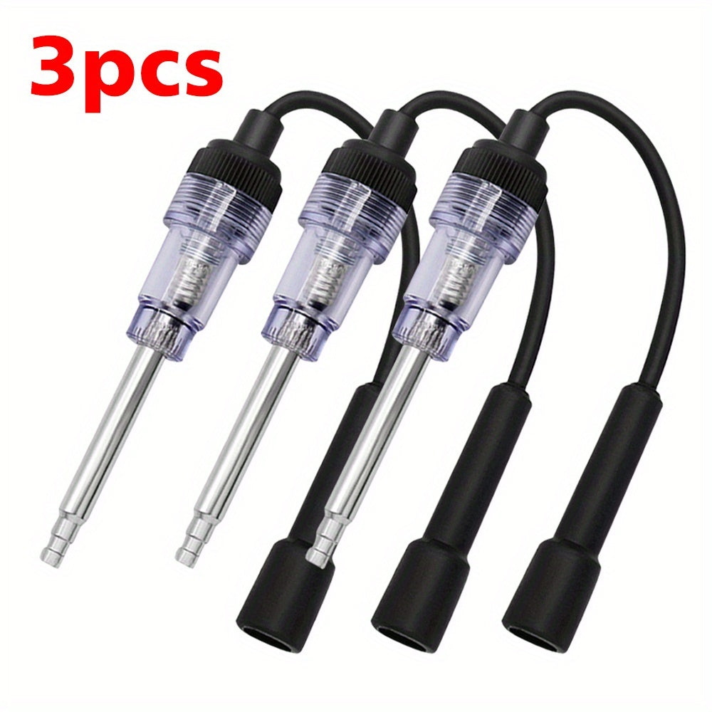 Spark Plug Tester 3-Pack – Automotive Diagnostic Tool with Glowing Bulb Indicator for Cars, Lawnmowers & Small Engines