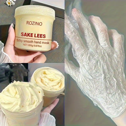 Hand Mask Cream 280g Moisturizing Brightening with Licorice & Distillers Grains – Deep Hydration for Dry Rough Peeling Hands