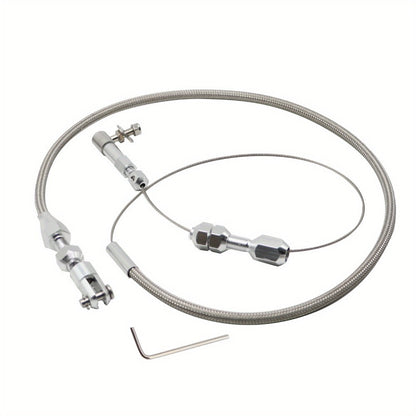 Throttle Cable Stainless Steel 24 Inch – Universal U-Cut-to-Fit Carburetor Throttle Cable for Ford Mustang 302 5.0L