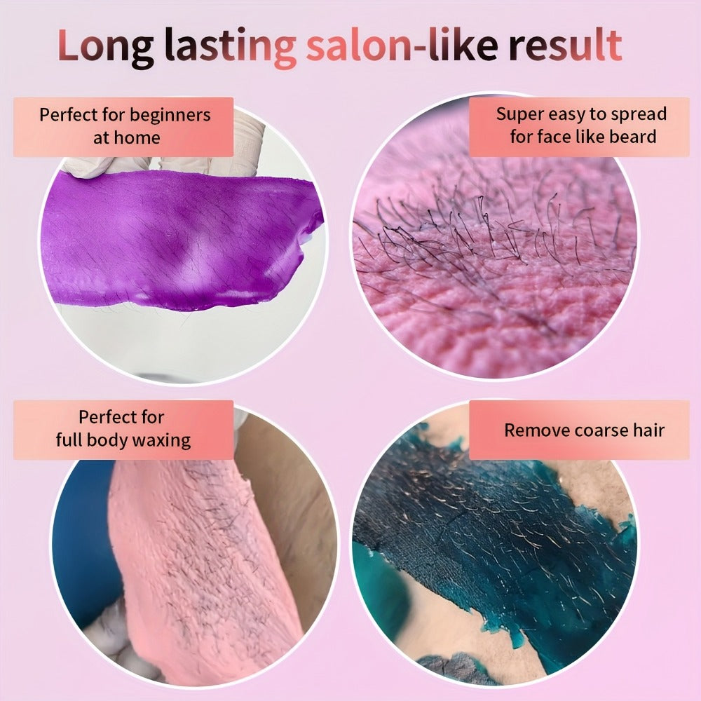 Hard Wax Beads 1000g for At Home Hair Removal, Six Color Choices for Face and Body Waxing for Women and Men