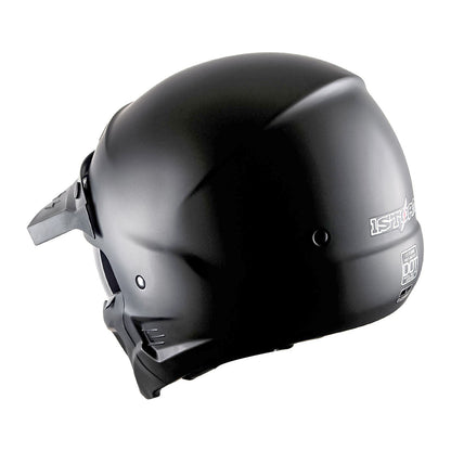 Motorcycle Helmet Convertible Full/Open-Face Shell with Detachable Mask, Smoked Shield, S-XL Sizes and Multiple Styles