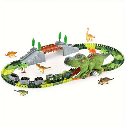 Electric Dinosaur Train Track Set 121pcs with the Listed Color, Size or Set Options for Everyday Use