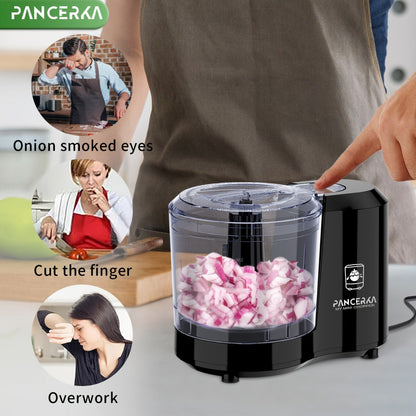 Electric Vegetable Chopper Food Processor - Mini Electric Food Chopper Blender for Kitchen, Baby Food Maker