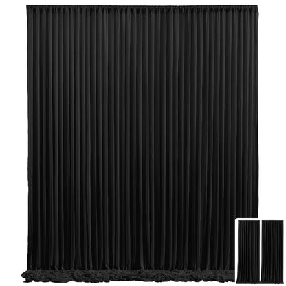Party Backdrop Curtains 2-Pack 59x85 Inch, Non-Transparent Wrinkle-Free Fabric with Pole Pocket for Wedding