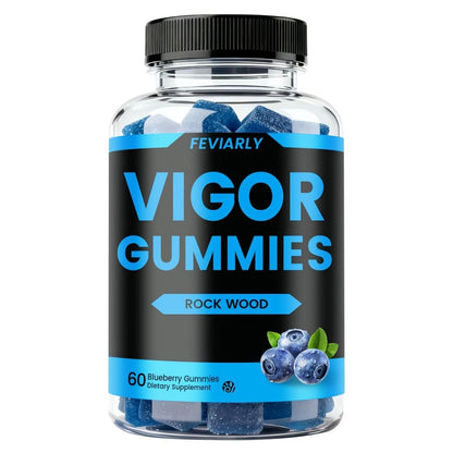 Dietary Supplement Gummies with Shilajit, Maca and Longjack in Blueberry Flavor, 60 Count for Daily Supplement Routines
