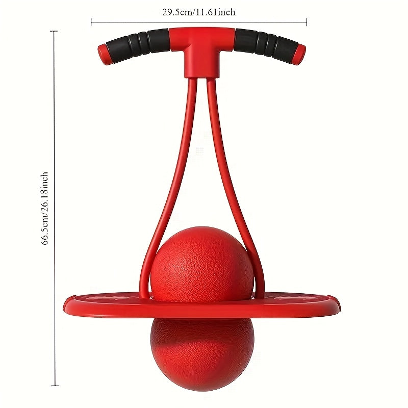 Bounce Ball with Handle for Kids & Adults – High-Elasticity Hopper Ball, Durable Wear-Resistant Jumping Ball for Fitness & Outdoor Fun