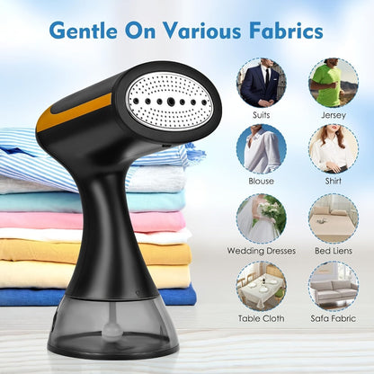 Portable Clothes Steamer 1100W – 20-Second Fast Heat-Up Handheld Garment Steamer with 10oz Water Tank for Wrinkle Removal on All Fabrics