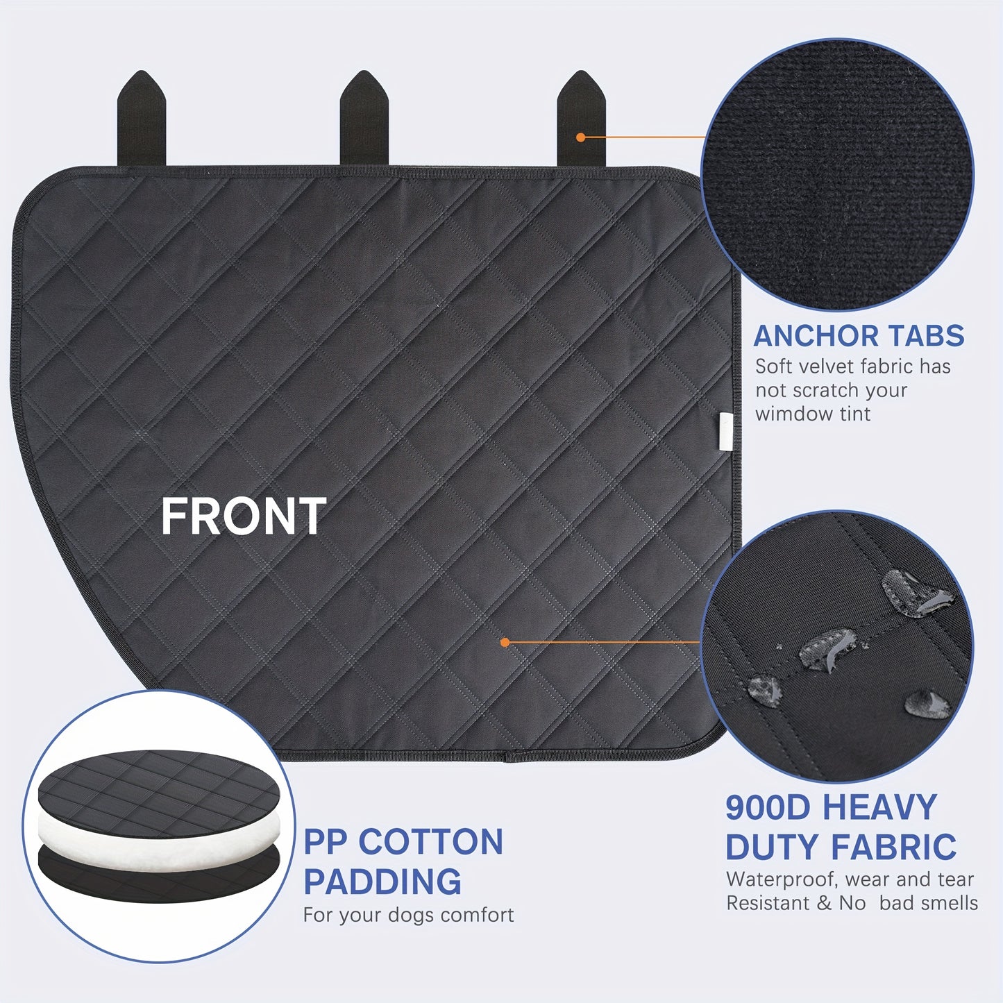 Car Door Protector for Dogs 2-Pack | Pet Scratch Guard Cover for Car Interior Door Panel, Waterproof Dirt-Resistant with Exclusive Lock Tabs