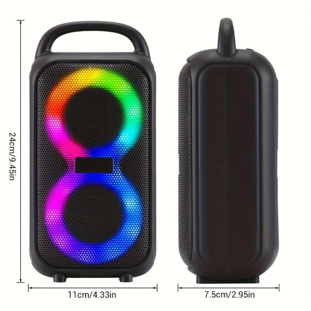 Portable Bluetooth Boom Box Speaker with Dual Subwoofer Heavy Bass, 2500W Stereo Sound System, FM Radio