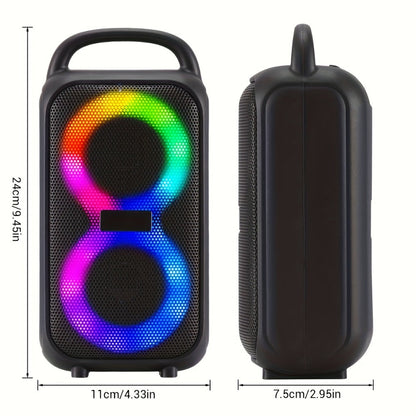 Portable Bluetooth Boom Box Speaker with Dual Subwoofer Heavy Bass, 2500W Stereo Sound System, FM Radio