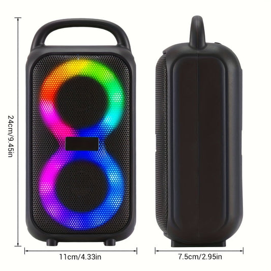 Portable Bluetooth Boom Box Speaker with Dual Subwoofer Heavy Bass, 2500W Stereo Sound System, FM Radio
