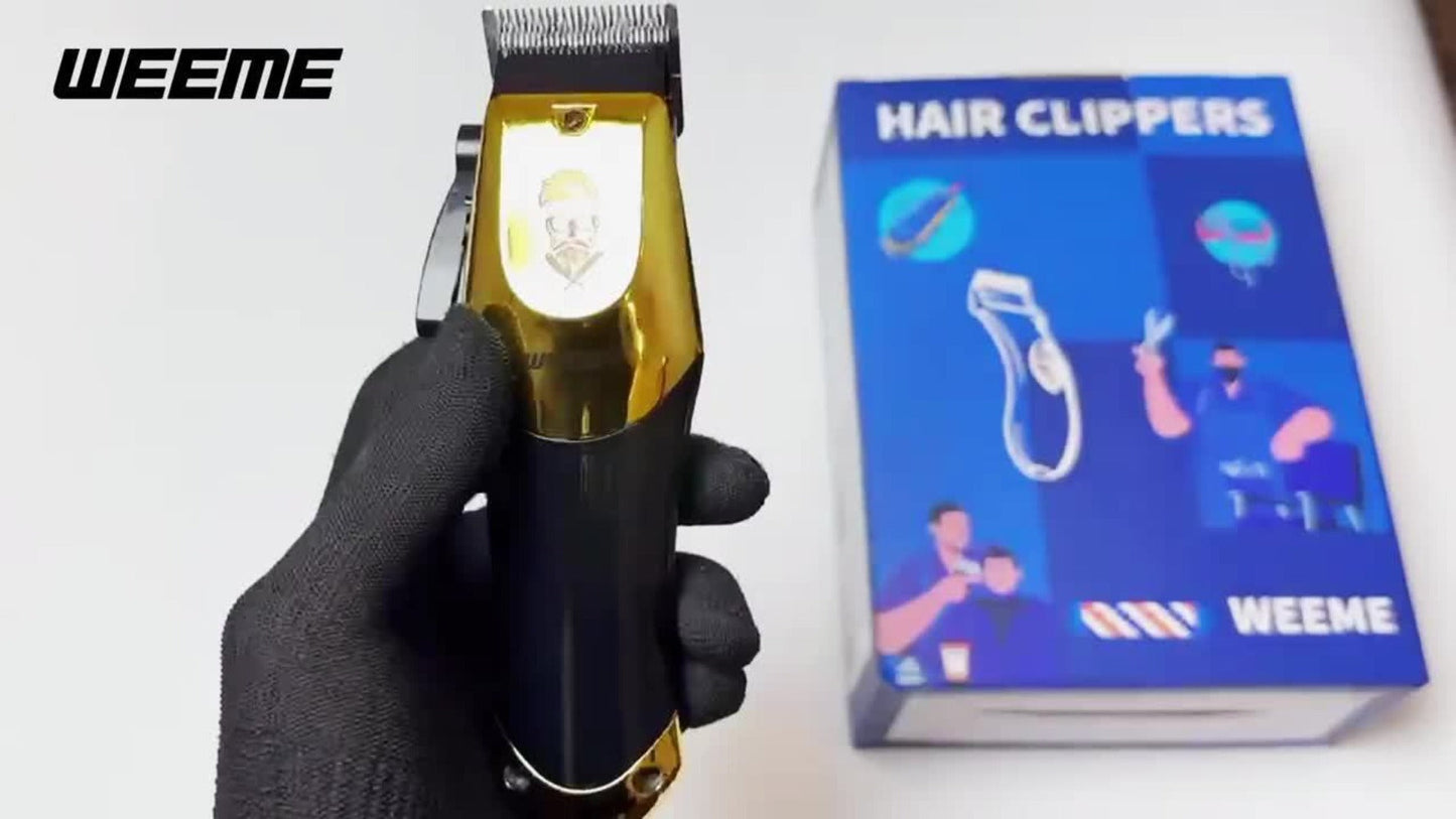 T-Blade Hair Clipper Set for Men – Golden Series USB Rechargeable Trimmer Kit with Guide Combs & Cleaning Brush, 1pc 2pcs 3pcs Options