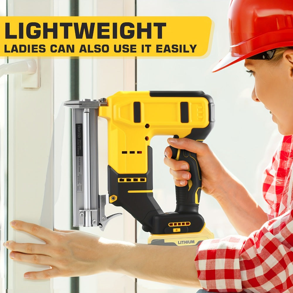 Cordless Brad Nailer and Stapler 2-in-1 Compatible with DEWALT 20V MAX Battery, Brushless Motor, Safety Lock